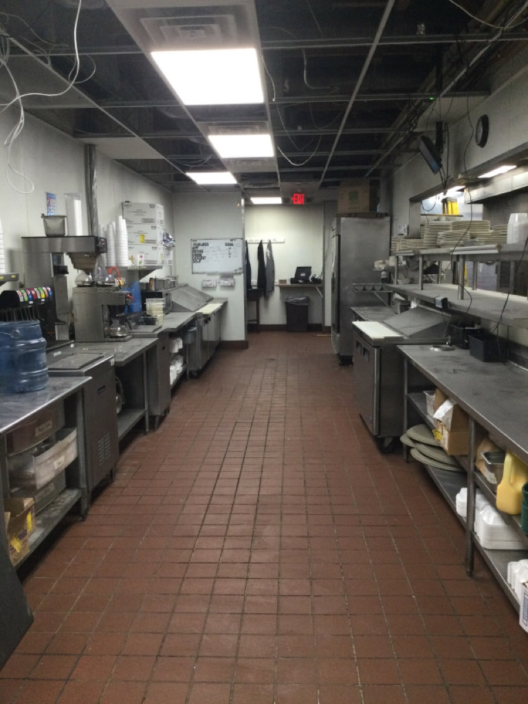 Restored commercial kitchen ready for service