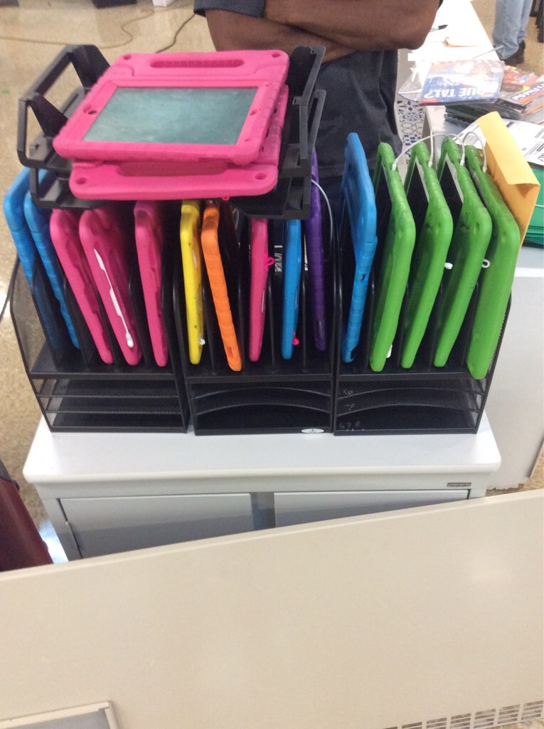 Rack of student iPads restored and organized for a school system