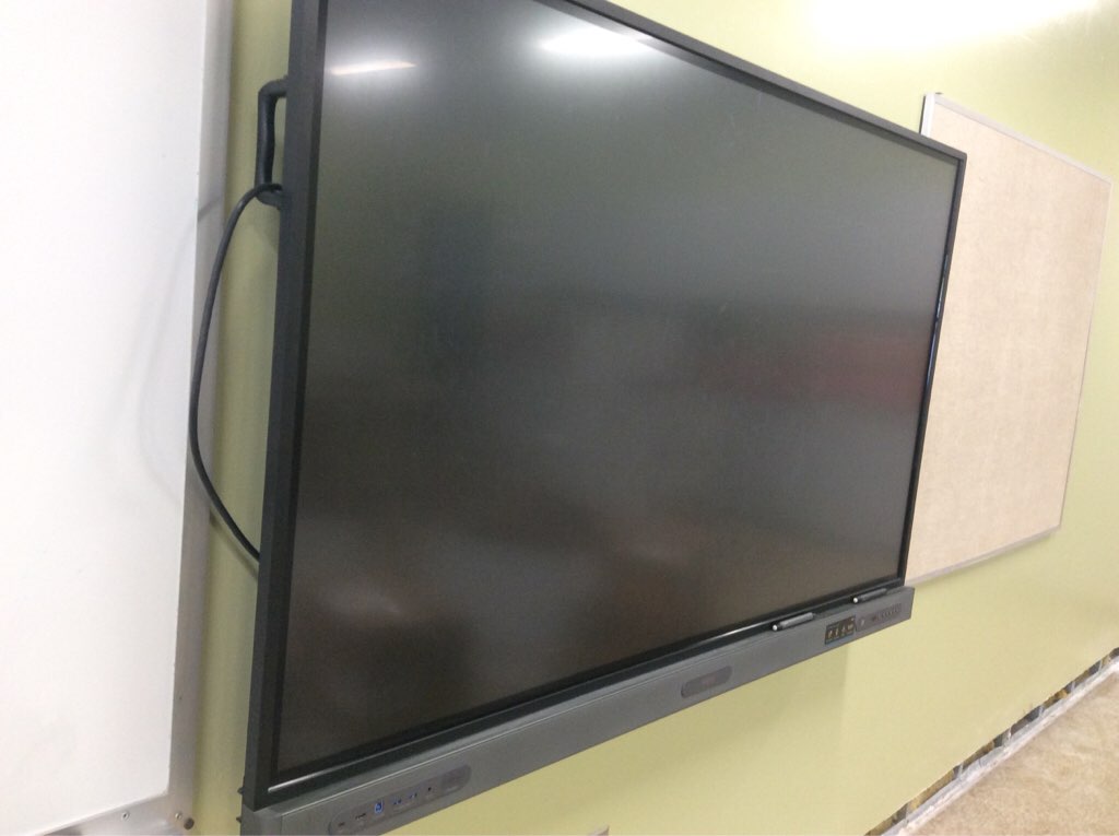 Restored classroom smartboard mounted and ready for use